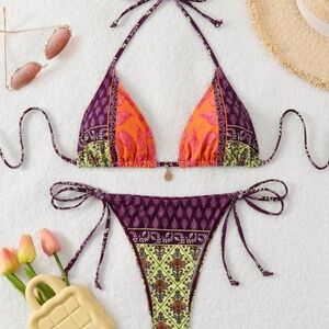 NWOT patchwork bikini